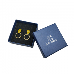 現貨首飾禮品盒 藍色天地蓋戒指通用項鏈手鐲包裝盒定制LOGO