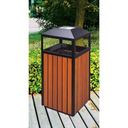 青島室外木條垃圾桶廠家物業垃圾桶