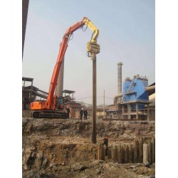 卡特349D2L打樁臂，打拔鋼板樁，挖掘機打樁臂更有力