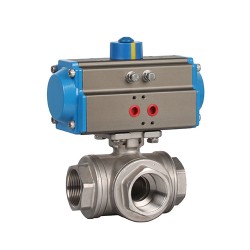 Q615F-16P絲扣氣動三通球閥參數