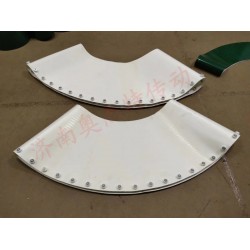 輸送流水線設備專用皮帶80°轉(zhuǎn)彎PVC輸送帶分揀U型轉(zhuǎn)彎皮帶