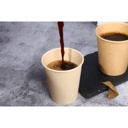 供應出口外貿一次性紙杯，單層杯8oz