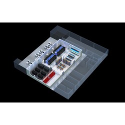 南京IDC封閉機房冷通道|機房動環(huán)|配電間效果圖制作出圖