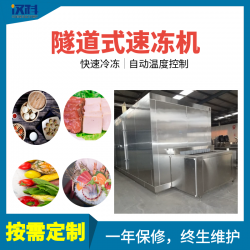 大蝦隧道式速凍機 低溫冷凍設備 蕓豆速凍機